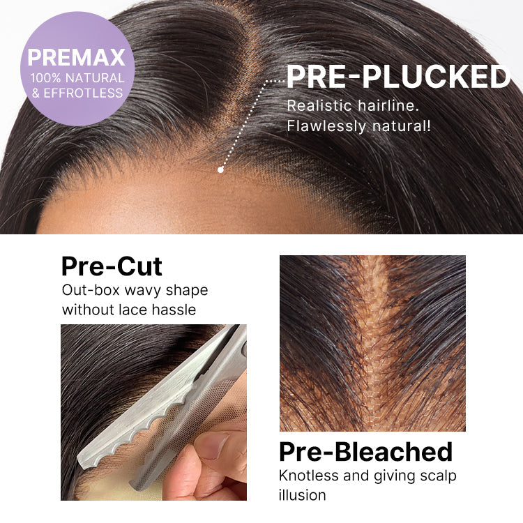 Luvme All-Day Comfort™ Wig 180% Density Bone Straight with Baby Hair PartingMax Glueless 7x6 Closure HD Lace Wig Pre-Cut Lace