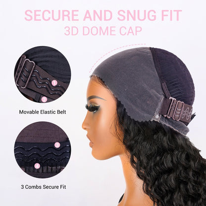 Invisi Strap 360 Transparent Lace Frontal Body Wave Wig Face Framing Snug Fit All Sizes Human Hair Wigs Daily Deal