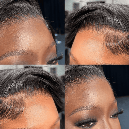 Geeta Kinky Straight Wig HD Lace Crystal Clear Lace Human Hair Wigs With Pre Plucked Natural Hairline