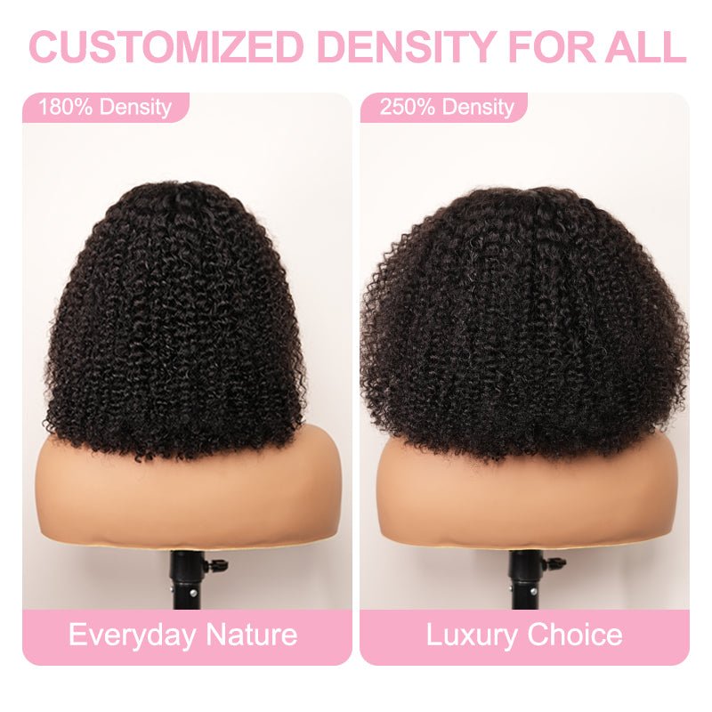 Glueless Wig Curly Human Hair 13x4 Lace Frontal Short Bob Wig Pre Plucked Natural Hairline Flash Sale