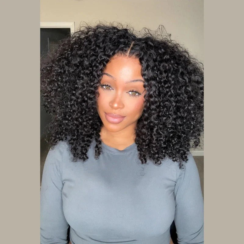 Glueless Wig Curly Human Hair 13x4 Lace Frontal Short Bob Wig Pre Plucked Natural Hairline Flash Sale