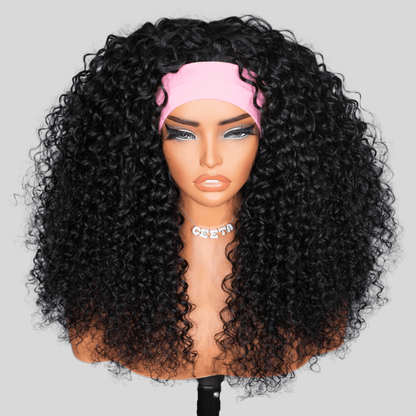 Water Wave Half Wig Invisi Drawstring Glueless Put On and Go Human Hair Wig  Flash Sale