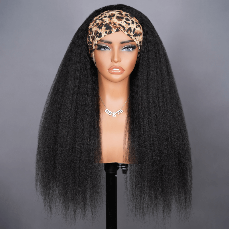 Kinky Straight Flip Over Half Wig Invisi Drawstring Glueless Put On And Go Wig Flash Sale
