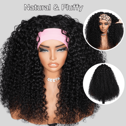 Water Wave Half Wig Invisi Drawstring Glueless Put On and Go Human Hair Wig  Flash Sale