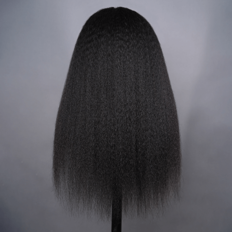 Kinky Straight Flip Over Half Wig Invisi Drawstring Glueless Put On And Go Wig Flash Sale