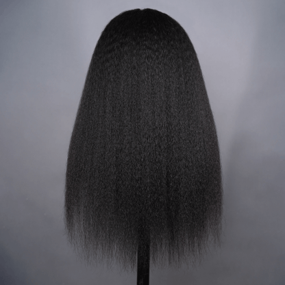 Kinky Straight Flip Over Half Wig Invisi Drawstring Glueless Put On And Go Wig Flash Sale