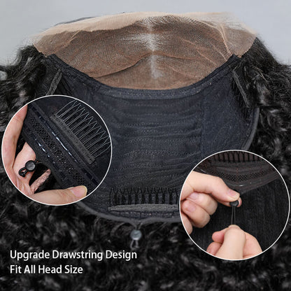 $179 26Inch Deep Curly Glueless 6x4 / 13x4 Transparent Lace Front Wig Pre Plucked Brazilian Human Hair Wig Flash Sale