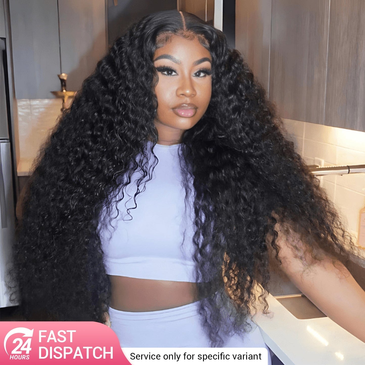 $179 26Inch Deep Curly Glueless 6x4 / 13x4 Transparent Lace Front Wig Pre Plucked Brazilian Human Hair Wig Flash Sale