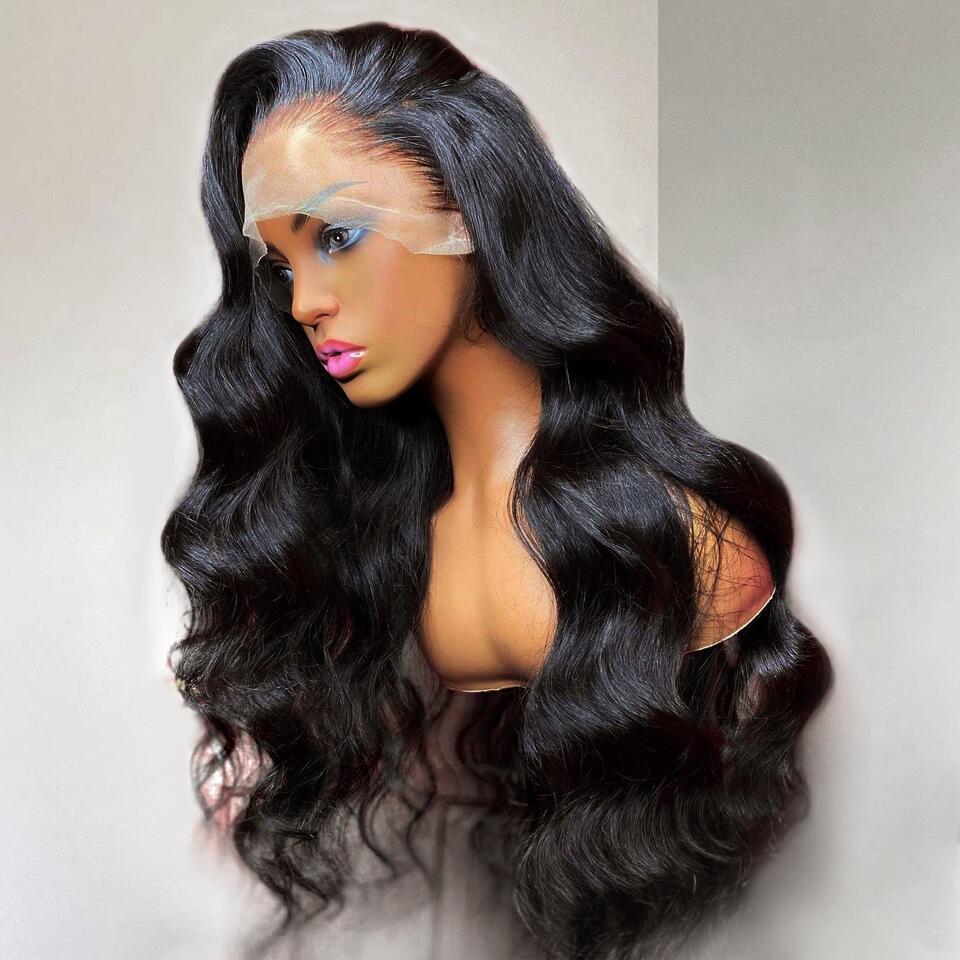 Geeta 4x4/13x6 HD Lace Closure Body Wave Hair Pre Plucked Natural Hairline Glueless Human Hair Wig