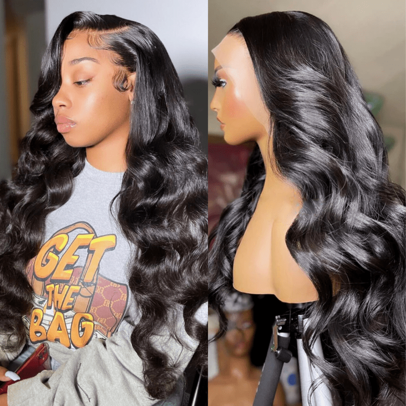 Brazilian Body Wave Hair 13x4/13x6 Transparent Lace Frontal Wig Pre Plucked Hairline Best Human Hair Wig