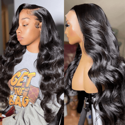 Brazilian Body Wave Hair 13x4/13x6 Transparent Lace Frontal Wig Pre Plucked Hairline Best Human Hair Wig