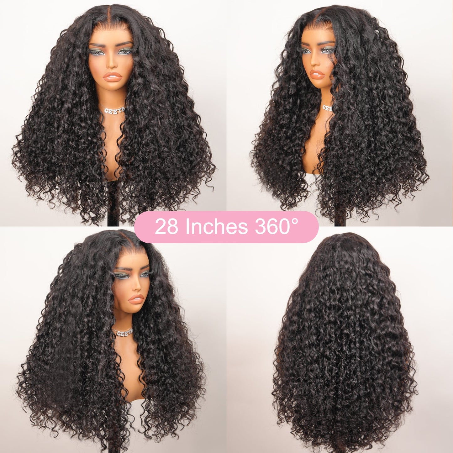 $179 26Inch Curly 13x4 Lace Front Wig 100% Virgin Human Hair Wigs Black Curly Hair Pre Plucked Hairline Flash Sale