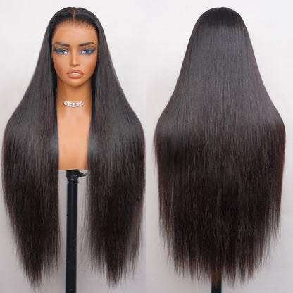 $179 26Inch Straight Hair Transparent Lace Glueless Wigs Human Hair 180% Density Flash Sale