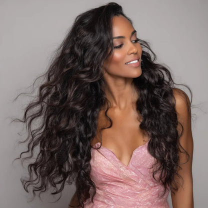 Raw Glueless Wig Bouncy Loose Wave 13x4 /  7x5 Lace Front Human Hair Wigs For Women