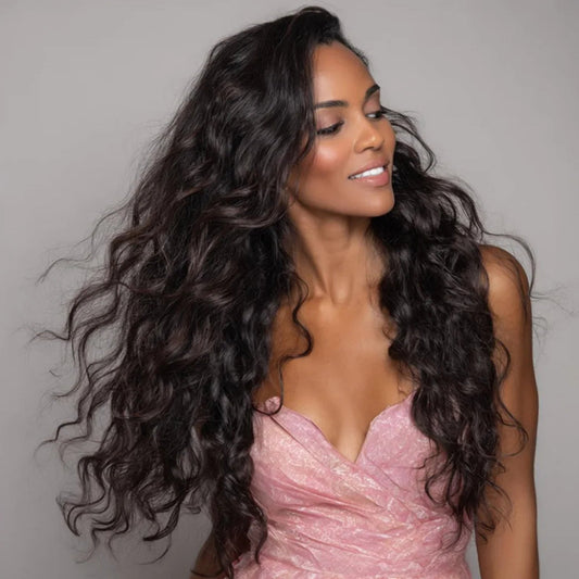 Raw Glueless Wig Bouncy Loose Wave 13x4 /  7x5 Lace Front Human Hair Wigs For Women