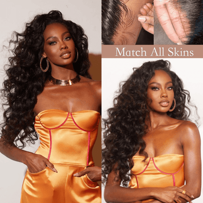Geeta Natural Crimps Curls Loose Deep Wave HD Lace Frontal Glueless Wig Flash Sale