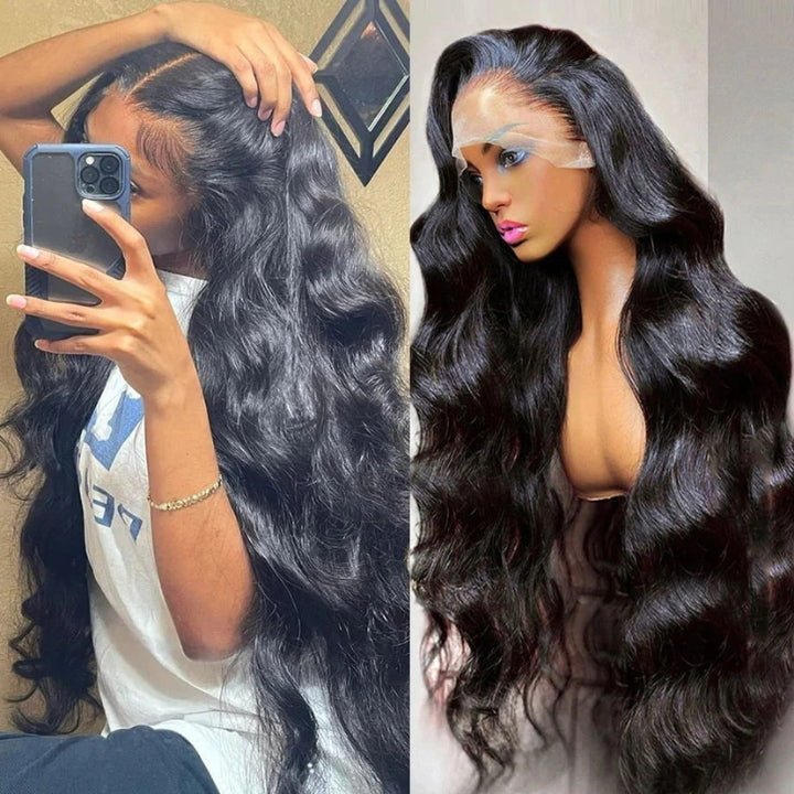 Brazilian Body Wave Hair 13x4/13x6 Transparent Lace Frontal Wig Pre Plucked Hairline Best Human Hair Wig