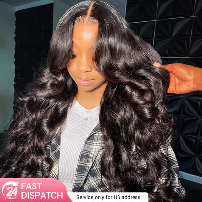 300% Density 3D Body Wave 13x6 Lace Frontal Wig Human Hair Pre Plucked Gluless Wig No Code Needed