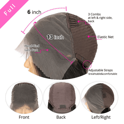 Geeta Long Straight Hair 13x6 HD Lace Frontal Wig Natural Hairline With Baby Hair 100% Virgin Human Hair Wig