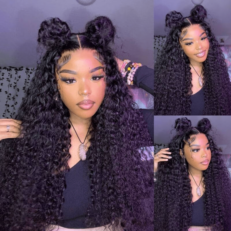 Water Wave 13x6 Lace Front / 7x5 Pre Cut Transaparent Lace Glueless Put On And Go Wig Flash Sale
