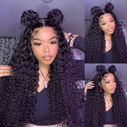 Water Wave 13x6 Lace Front / 7x5 Pre Cut Transaparent Lace Glueless Put On And Go Wig Flash Sale