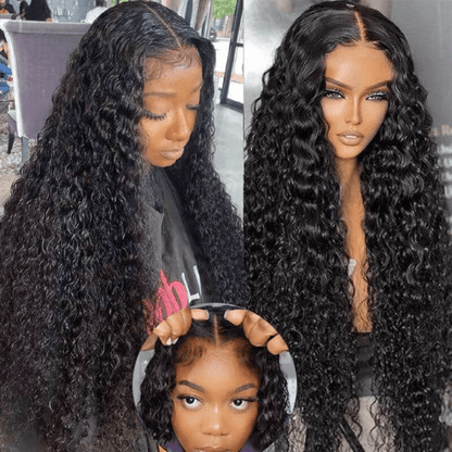 Water Wave 13x6 Lace Front / 7x5 Pre Cut Transaparent Lace Glueless Put On And Go Wig Flash Sale