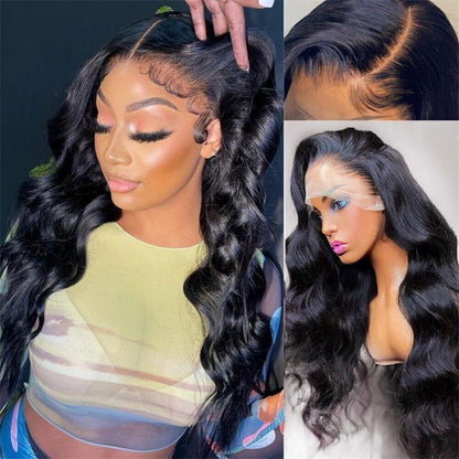 Brazilian Body Wave Hair 13x4/13x6 Transparent Lace Frontal Wig Pre Plucked Hairline Best Human Hair Wig