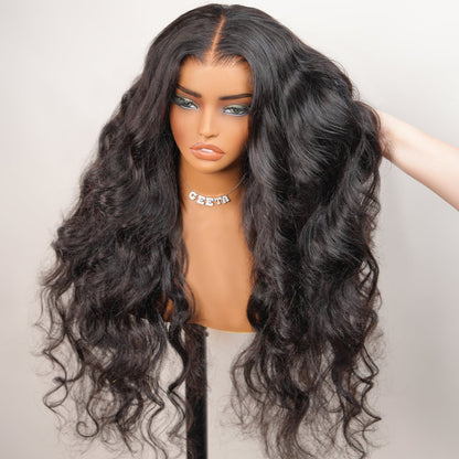 Raw Glueless Wig Bouncy Loose Wave 13x4 /  7x5 Lace Front Human Hair Wigs For Women