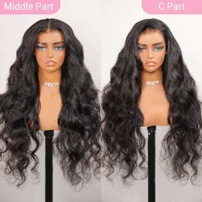 Raw Glueless Wig Bouncy Loose Wave 13x4 /  7x5 Lace Front Human Hair Wigs For Women