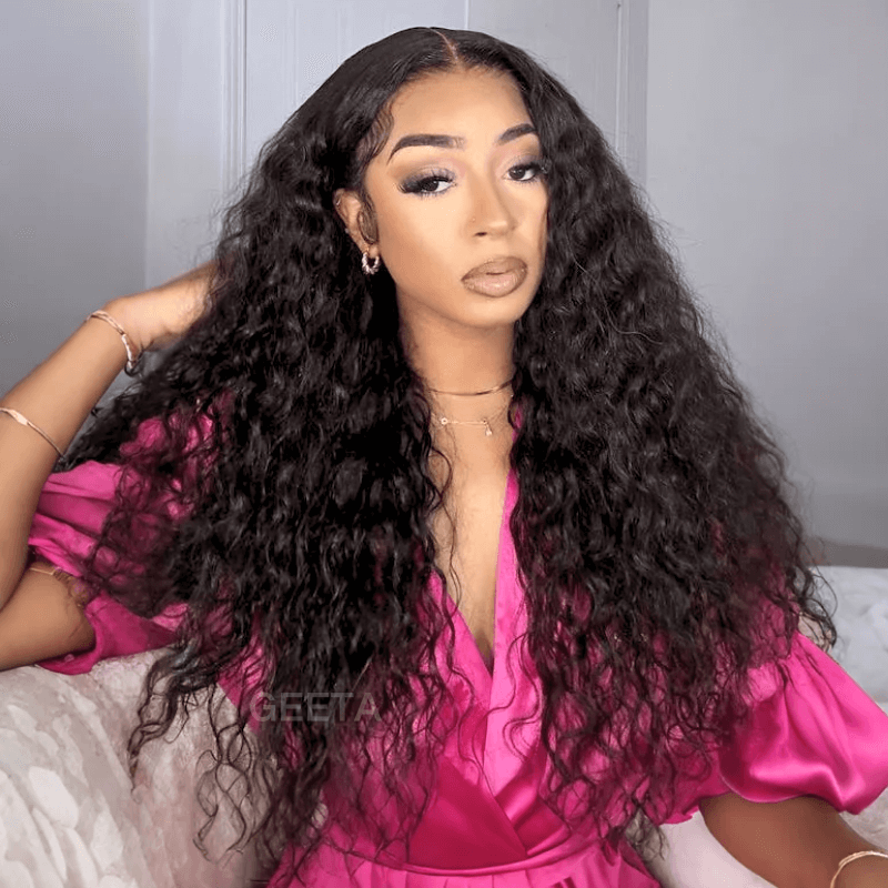Water Wave 13x6 Lace Front / 7x5 Pre Cut Transaparent Lace Glueless Put On And Go Wig Flash Sale