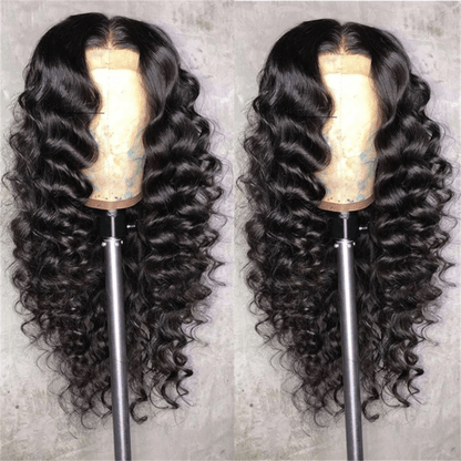 Geeta Natural Crimps Curls Loose Deep Wave HD Lace Frontal Glueless Wig Flash Sale