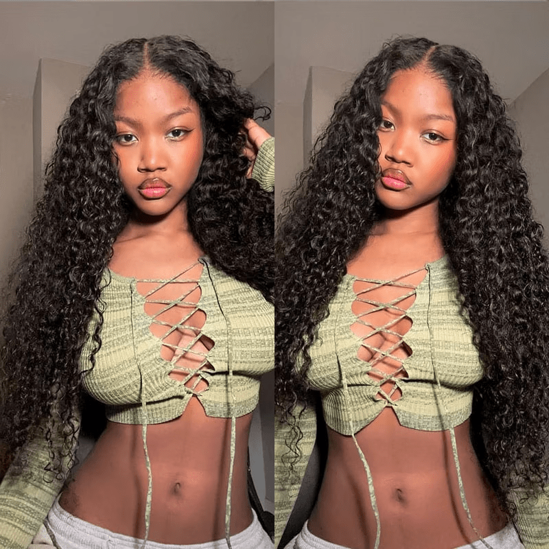 Water Wave 13x6 Lace Front / 7x5 Pre Cut Transaparent Lace Glueless Put On And Go Wig Flash Sale