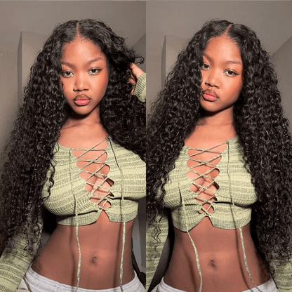 Water Wave 13x6 Lace Front / 7x5 Pre Cut Transaparent Lace Glueless Put On And Go Wig Flash Sale