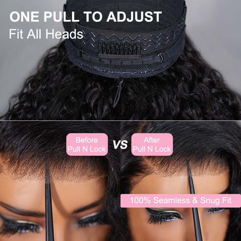 Water Wave & Curly Mixed 13x4 Pre-Everything Lace Frontal Human Hair Glueless Wig