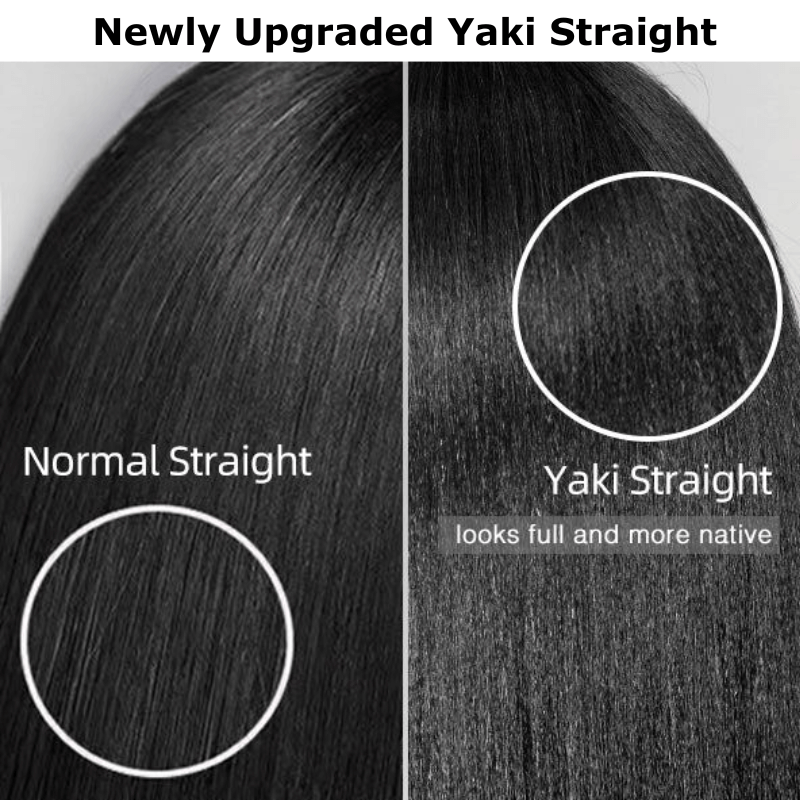 Geeta Yaki Straight 7x5 Glueless Lace Invisible Knots Put On and Go Invisi Drawstring Human Hair Wigs