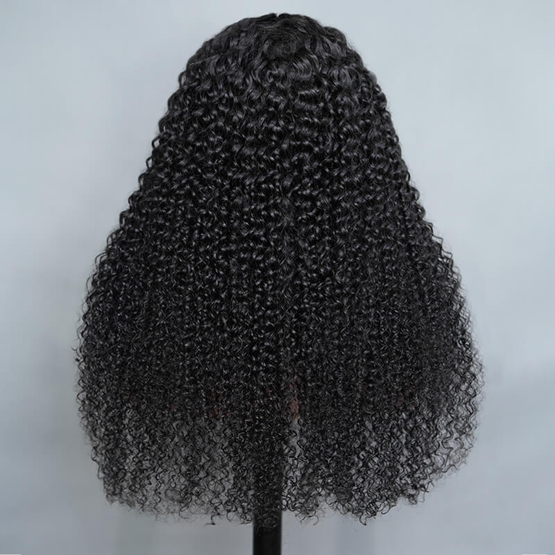 Geeta Kinky Curly Upgrade V part Wig Glueless With Invisi Drawstring 100% Human Hair Flash Sale