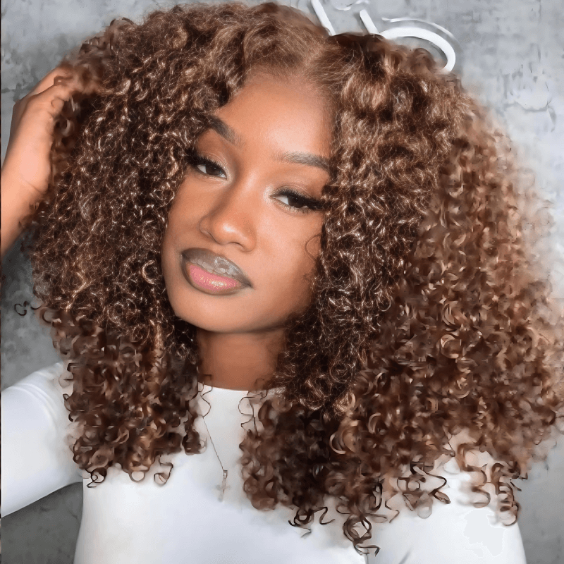 250% Density Kinky Curly 7x5 / 13x4 Lace Front Bob Wigs Glueless Human Hair Wig Flash Sale